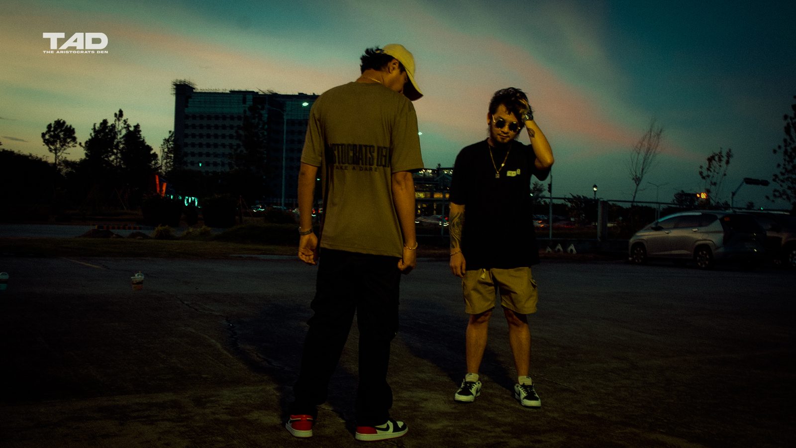 The Aristocrats Den apparel worn on the street